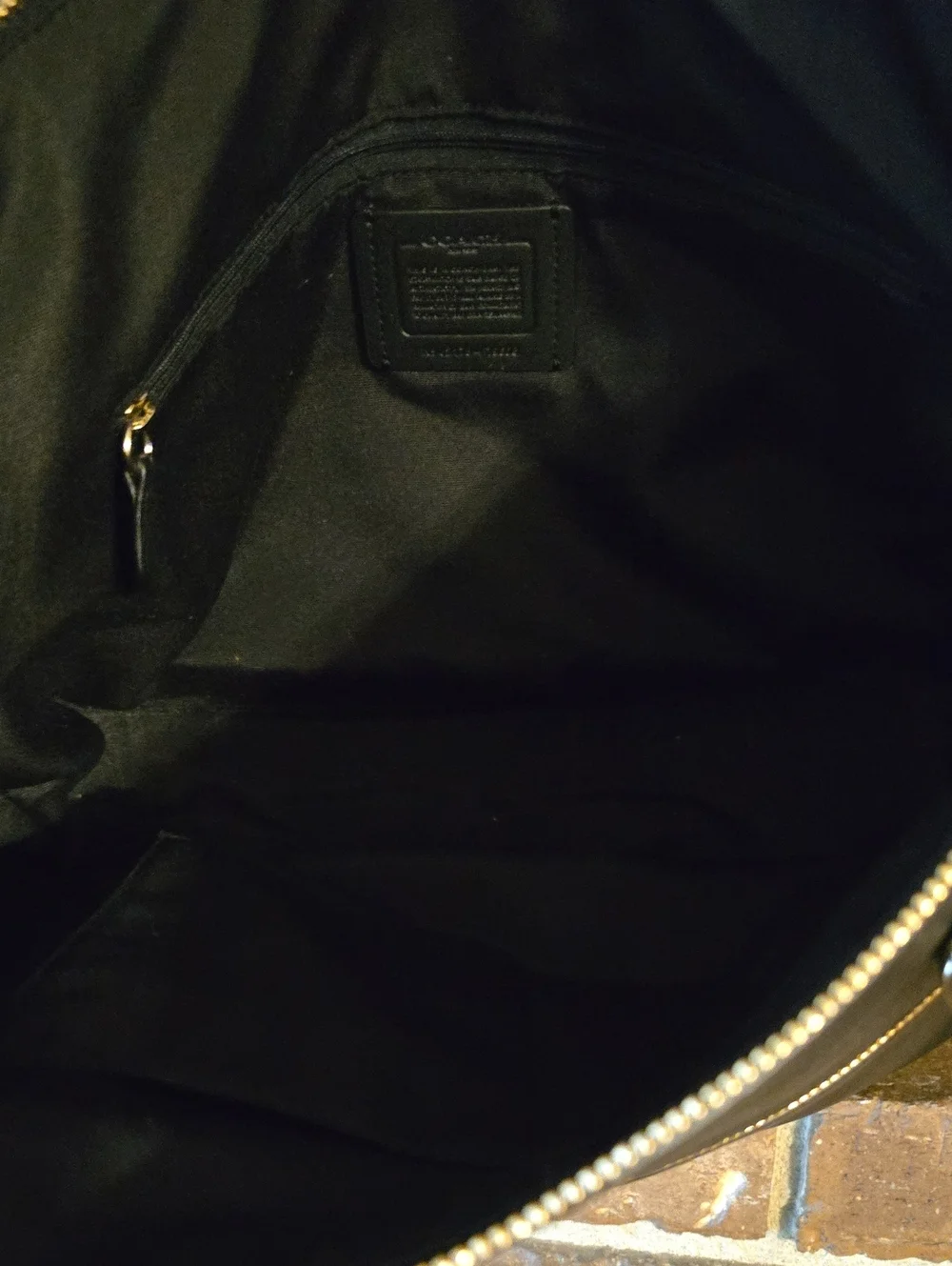 COACH Gallery Tote Bag Crossgrain Leather Large Black